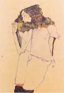 眠っている少女 作： Egon Schiele